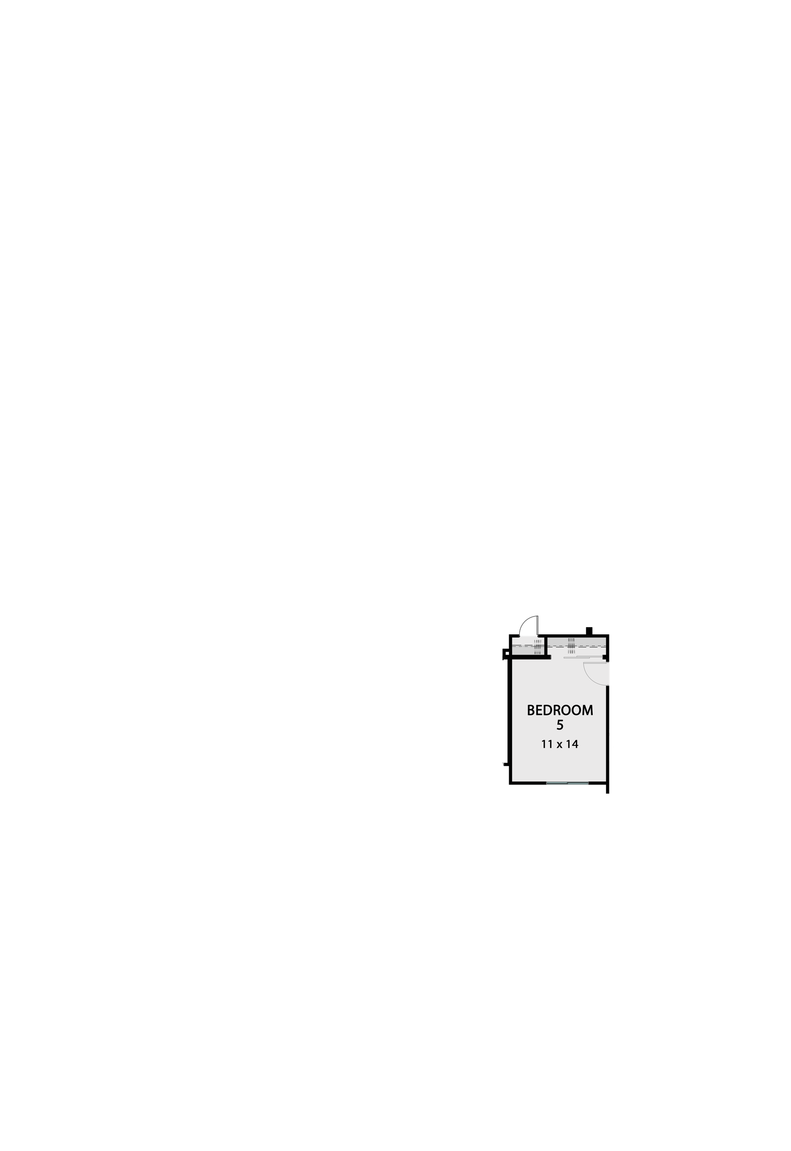 Bedroom 5 Option overlay — converts office to Bedroom 5